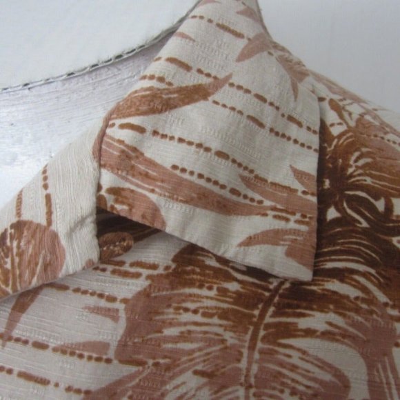 Caribbean Men Hawaiian camp shirt pit to pit 22.5 M aloha luau tropical silk - Picture 7 of 8